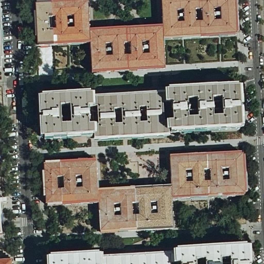 Aerial view of the grounds of Hogar Infantil