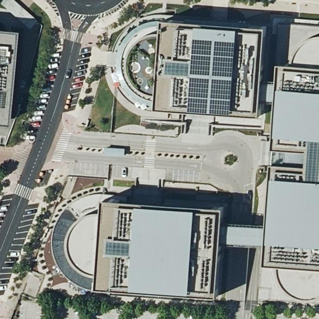 Aerial view of the grounds of Virgen De Nuria