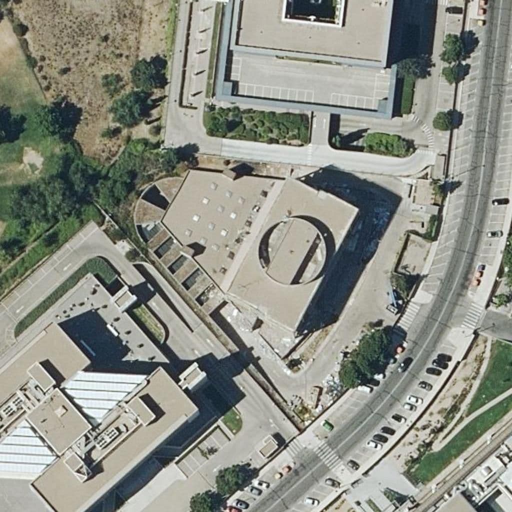 Aerial view of the grounds of El Alboroto