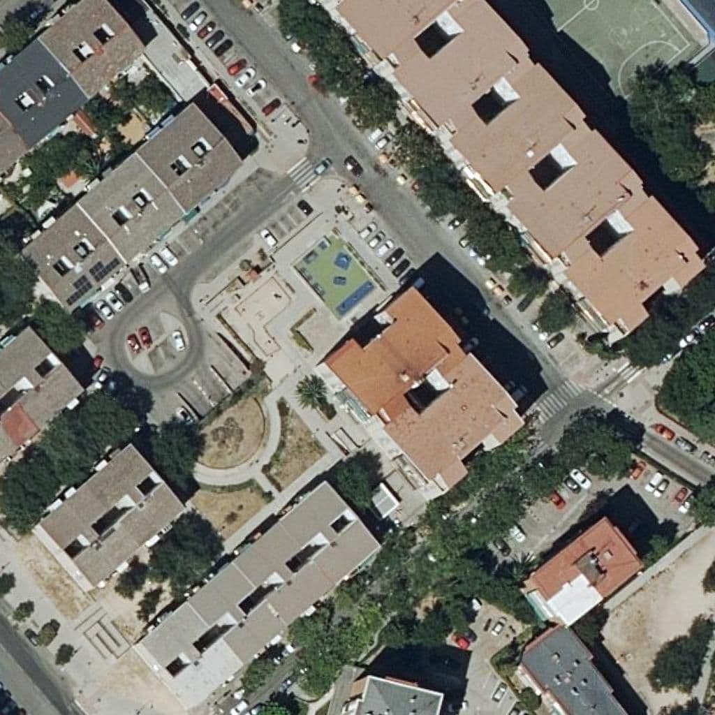 Aerial view of the grounds of Benjamines