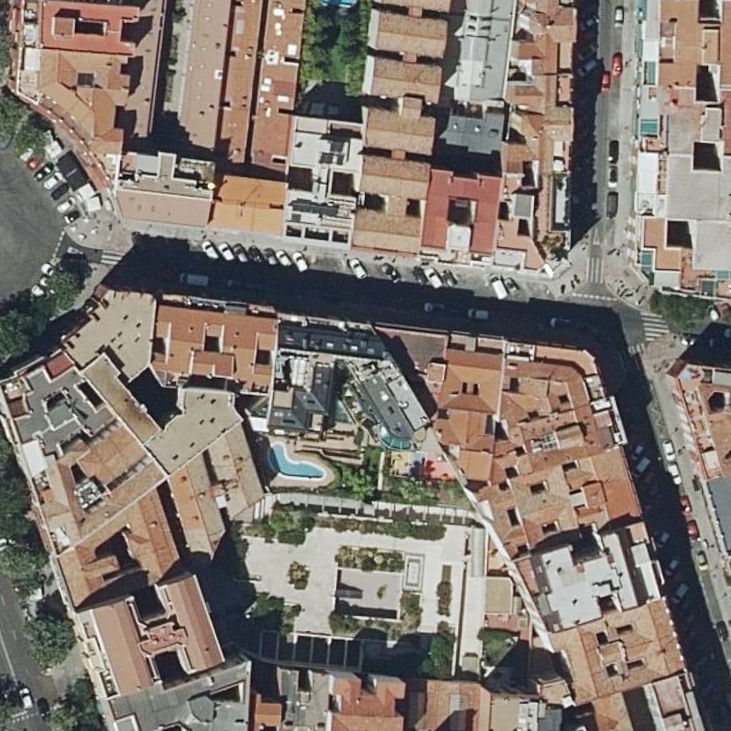 Aerial view of the grounds of Chamberines