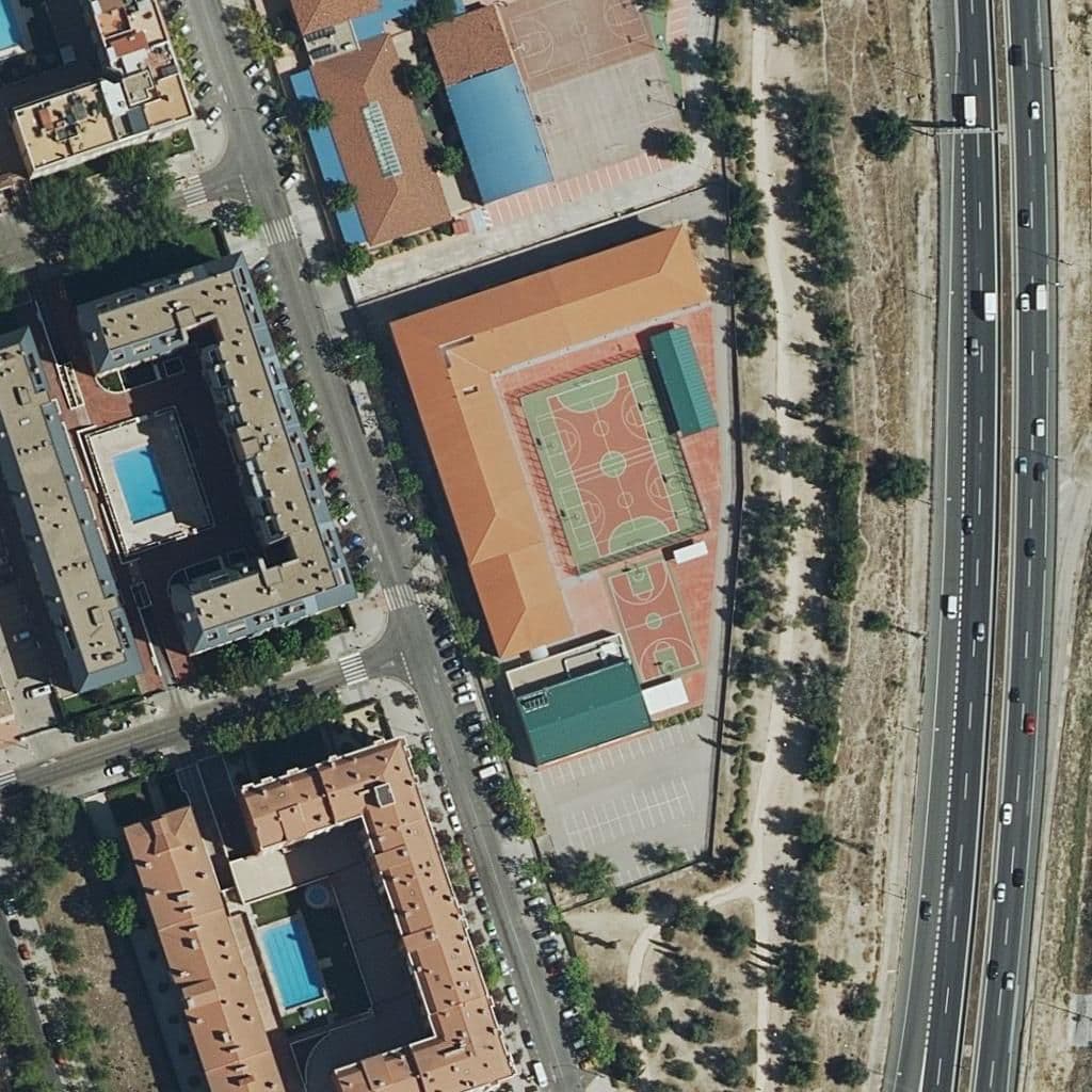 Aerial view of the grounds of Trapitos