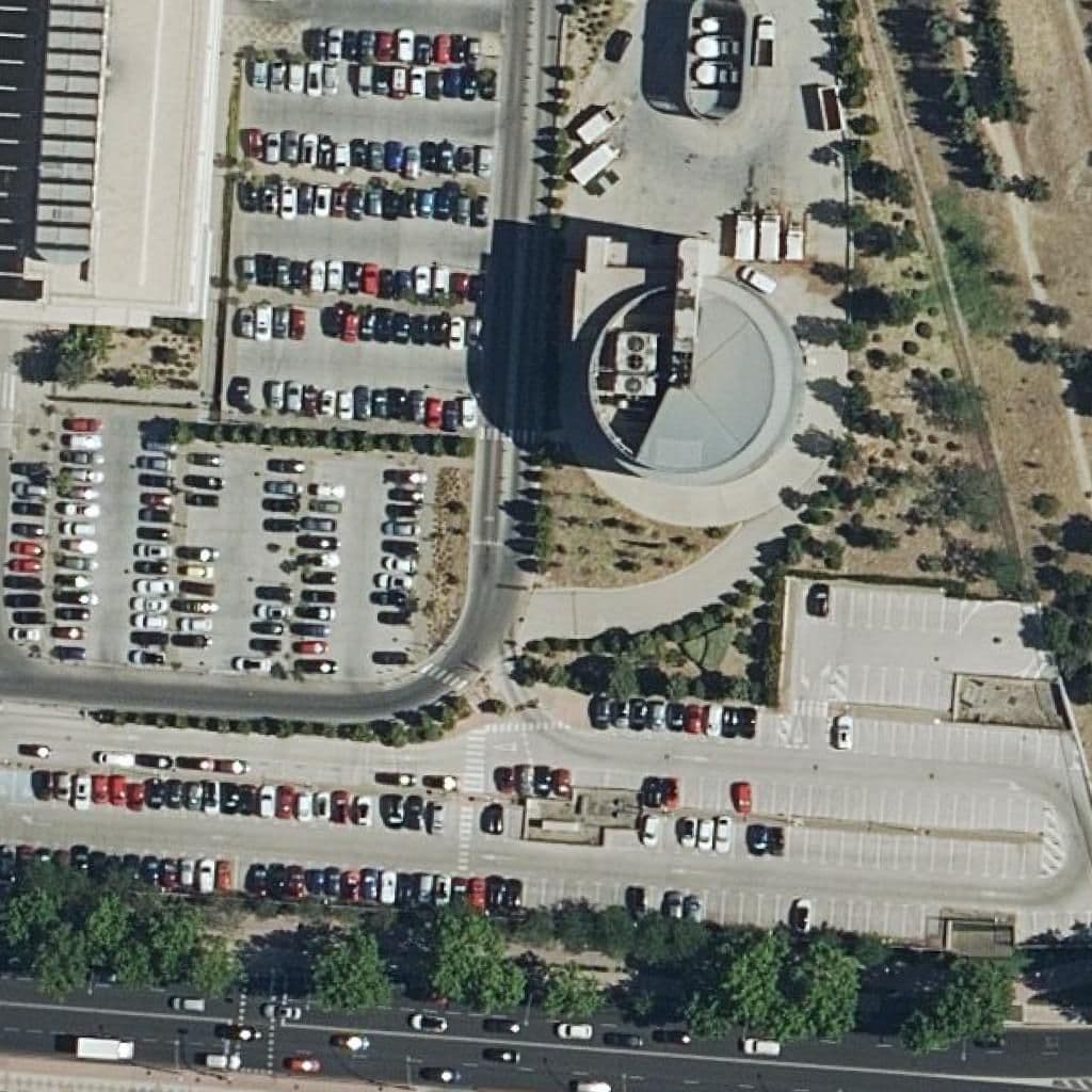 Aerial view of the grounds of Luna Limon Escuela Infantil Hospital De Fuenlabrada