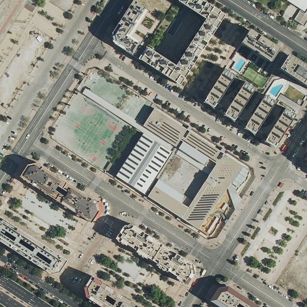 Aerial view of the grounds of Gsd Las Suertes