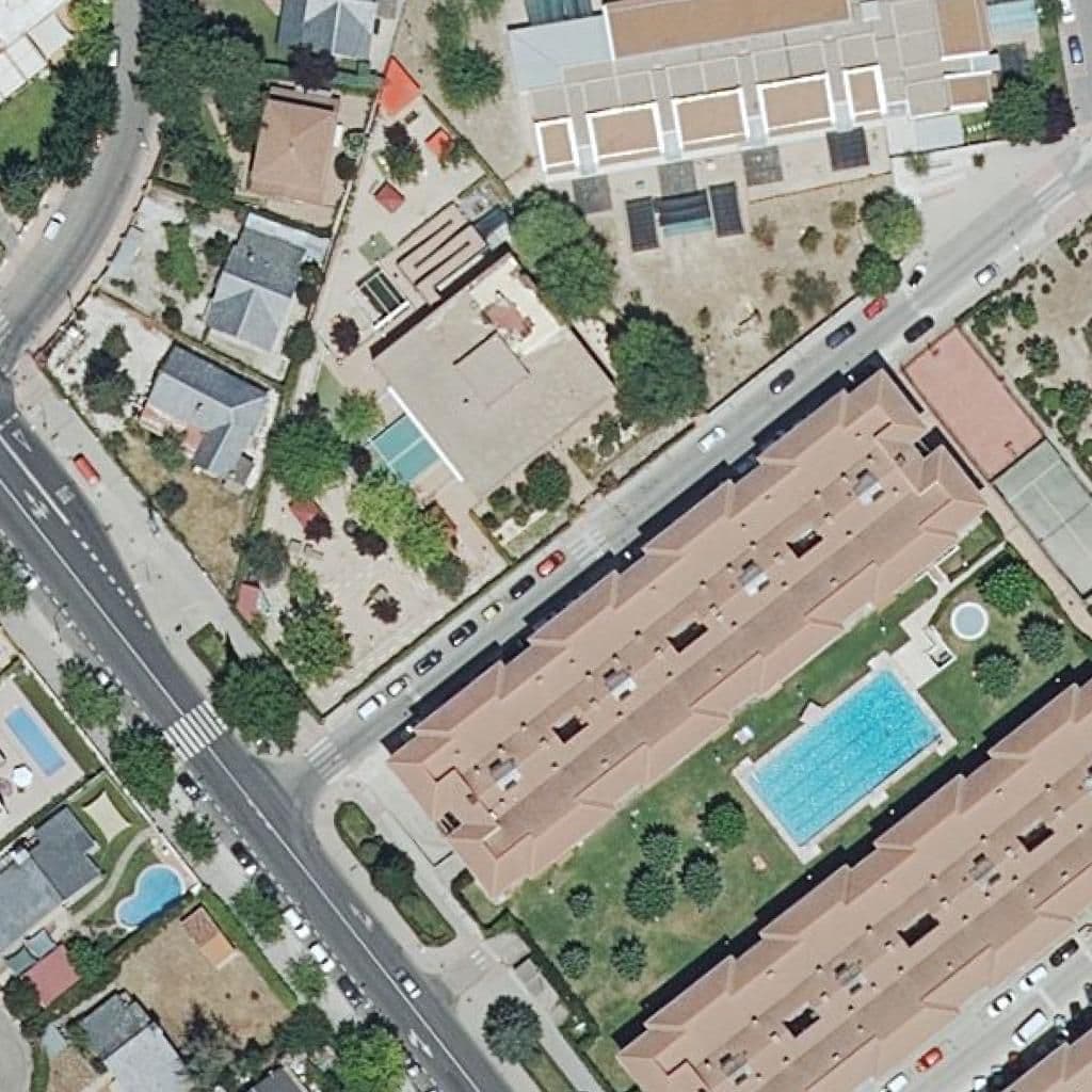 Aerial view of the grounds of El Almendro
