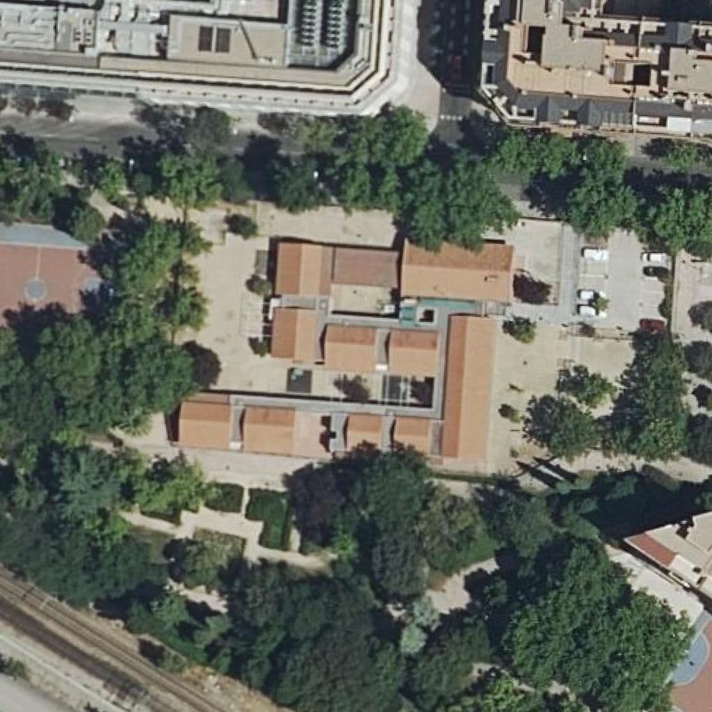 Aerial view of the grounds of El Tren De La Fresa
