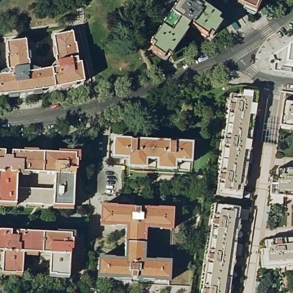 Aerial view of the grounds of Ciudad Jardin