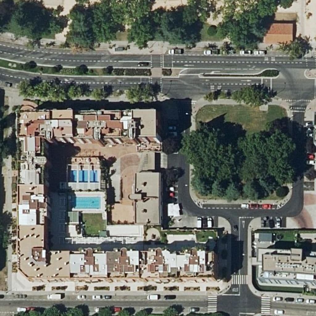 Aerial view of the grounds of Mama Oca
