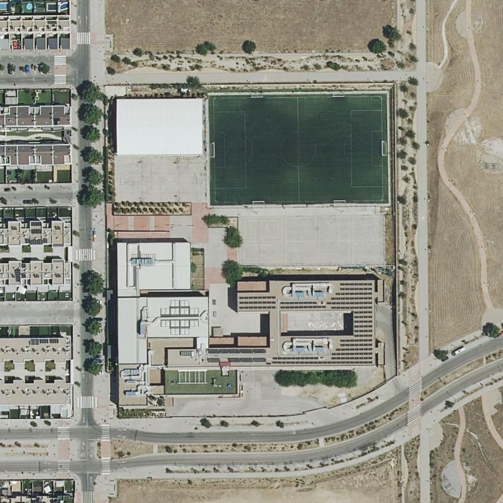 Aerial view of the grounds of Colegio Juan Pablo Ii