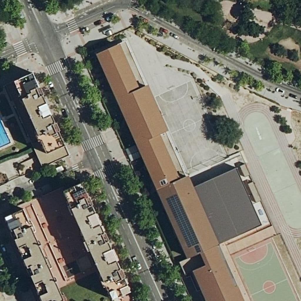 Aerial view of the grounds of Francisco Ayala