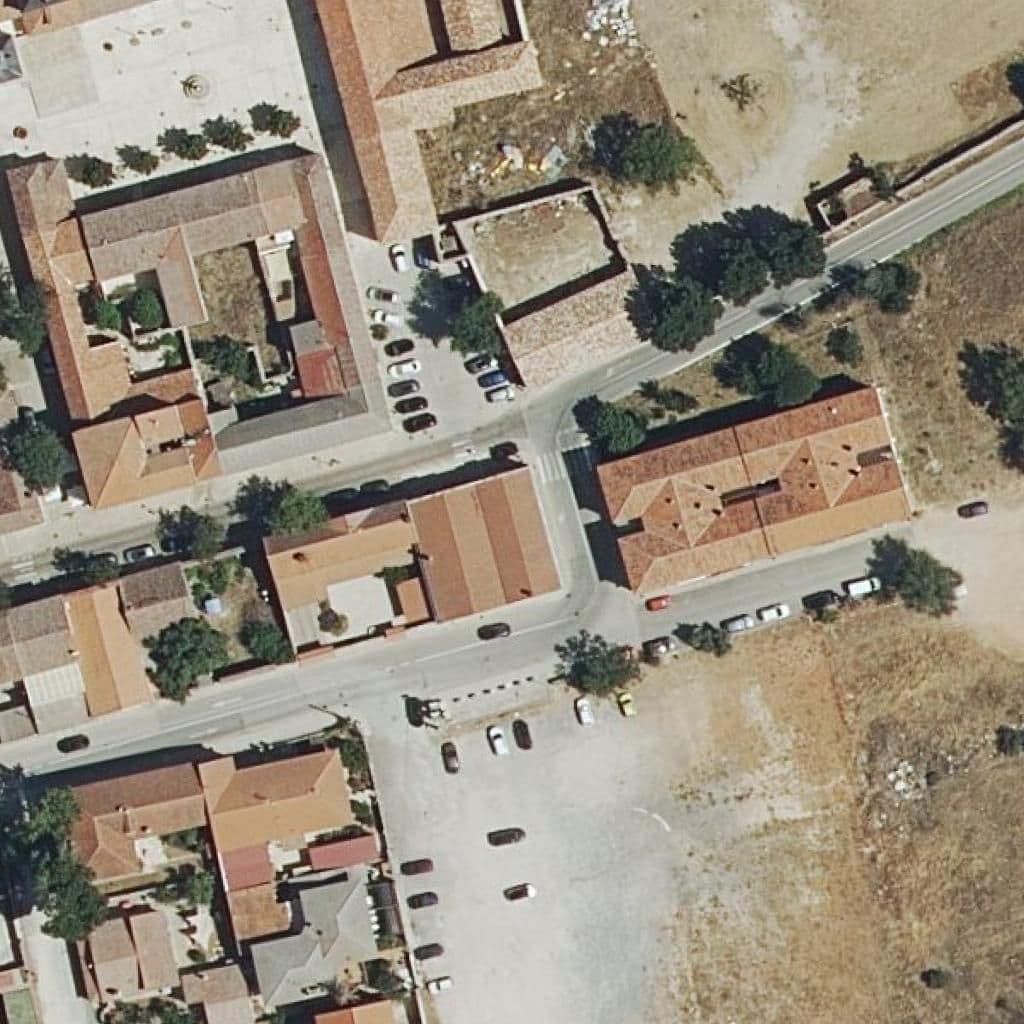 Aerial view of the grounds of Pocholines