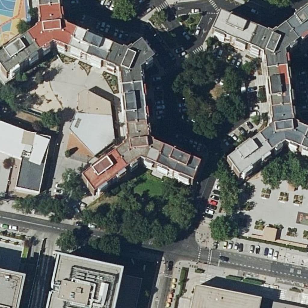 Aerial view of the grounds of La Guarde Iii