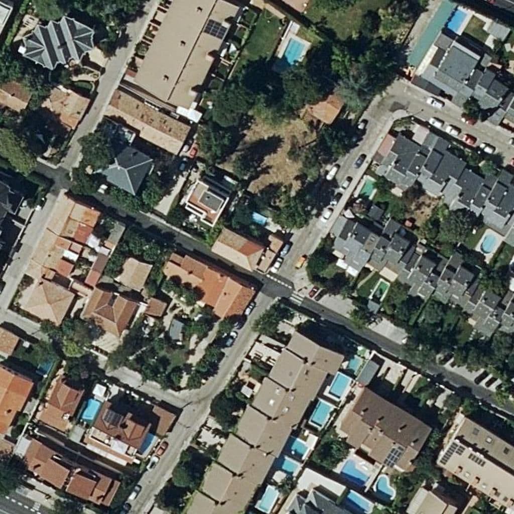 Aerial view of the grounds of Cruz Roja