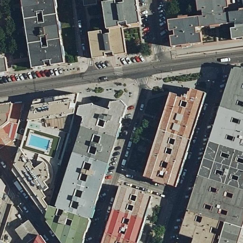 Aerial view of the grounds of Los Minions