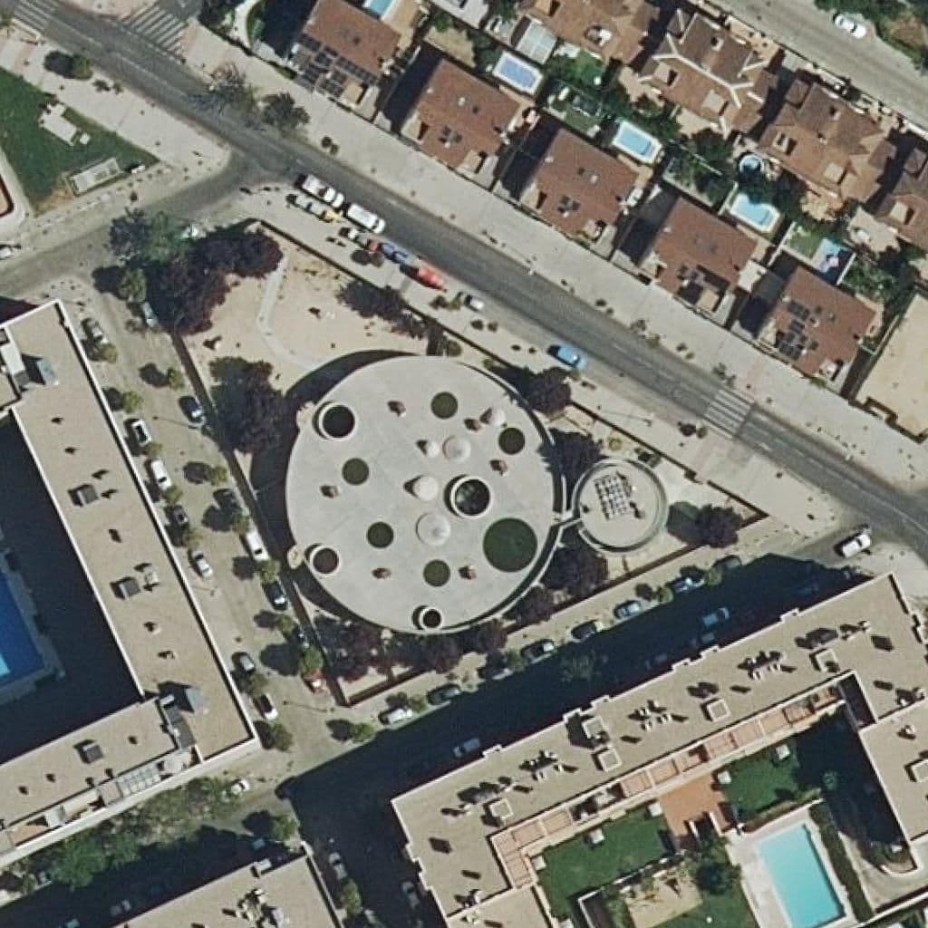 Aerial view of the grounds of Primeros Pasos