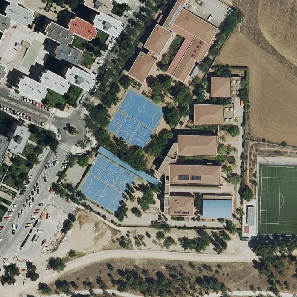 Aerial view of the grounds of Jose Luis Lopez Aranguren
