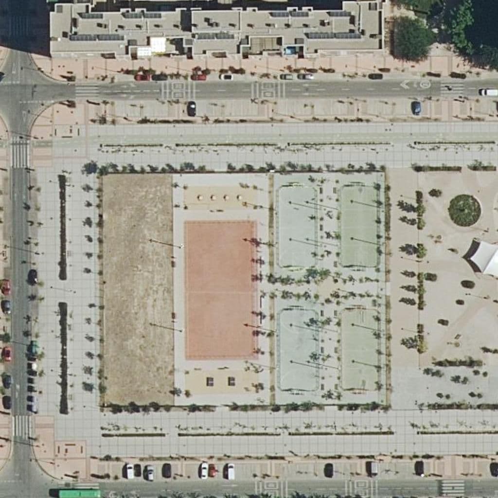 Aerial view of the grounds of Heidi Garabatos Los Molinos