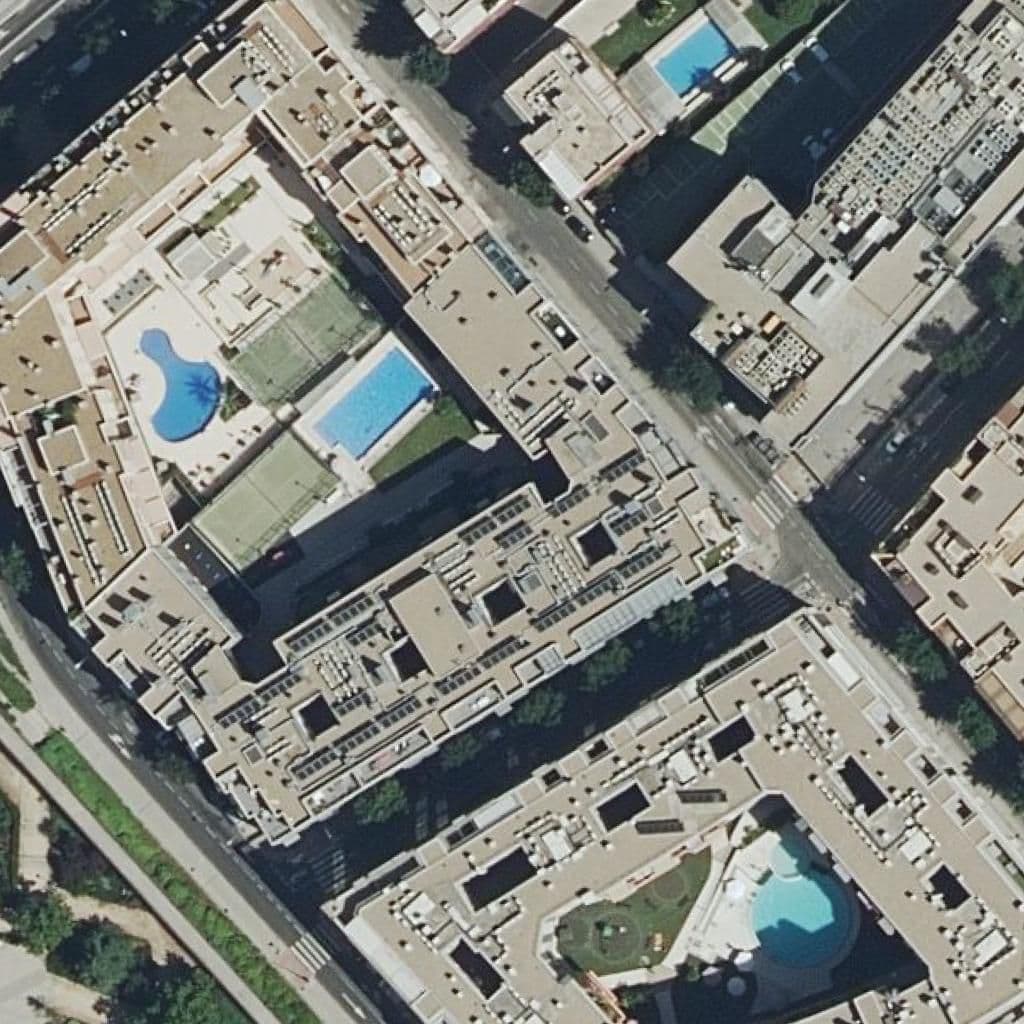 Aerial view of the grounds of Casita Maravillas Nebulosas