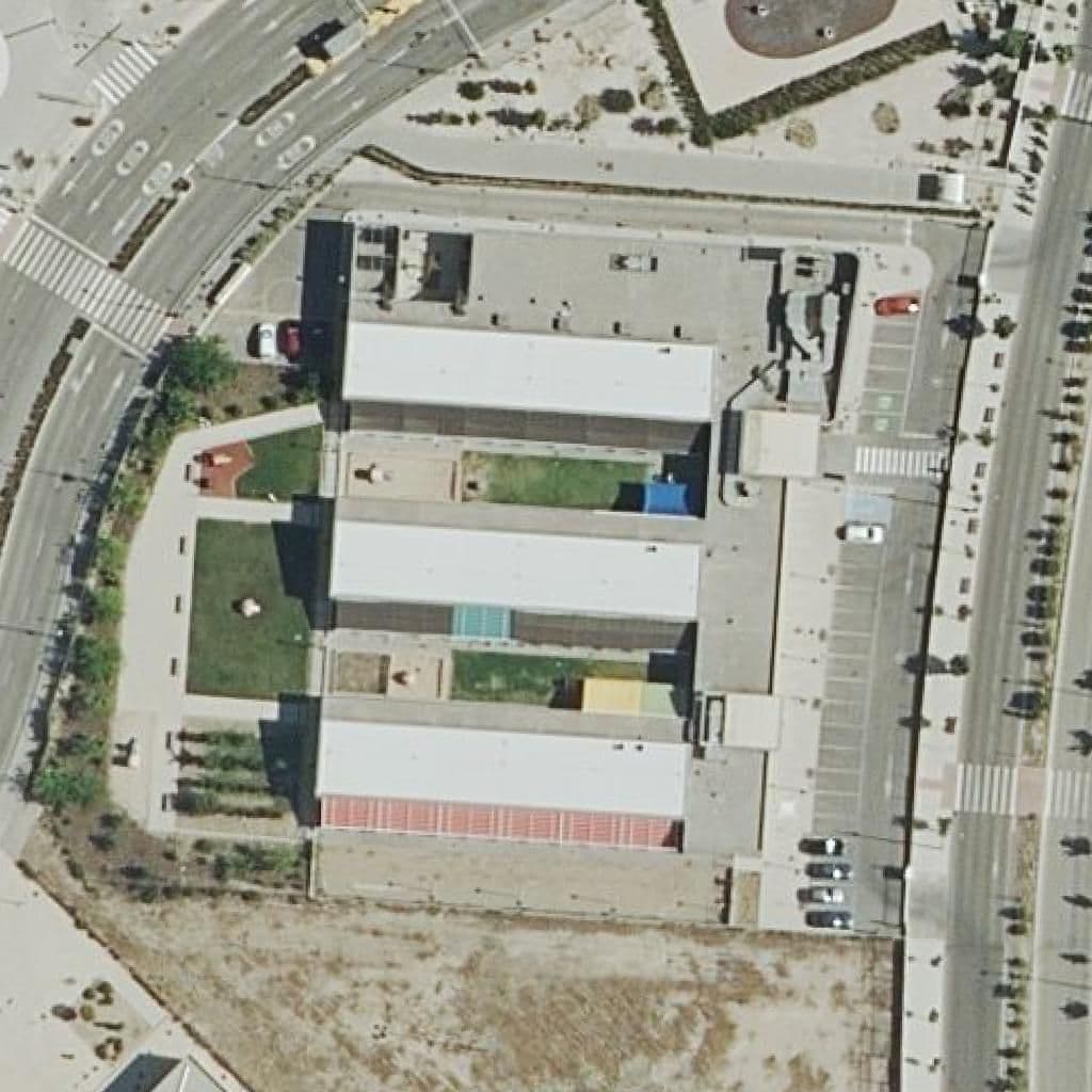 Aerial view of the grounds of Airbus Getafe