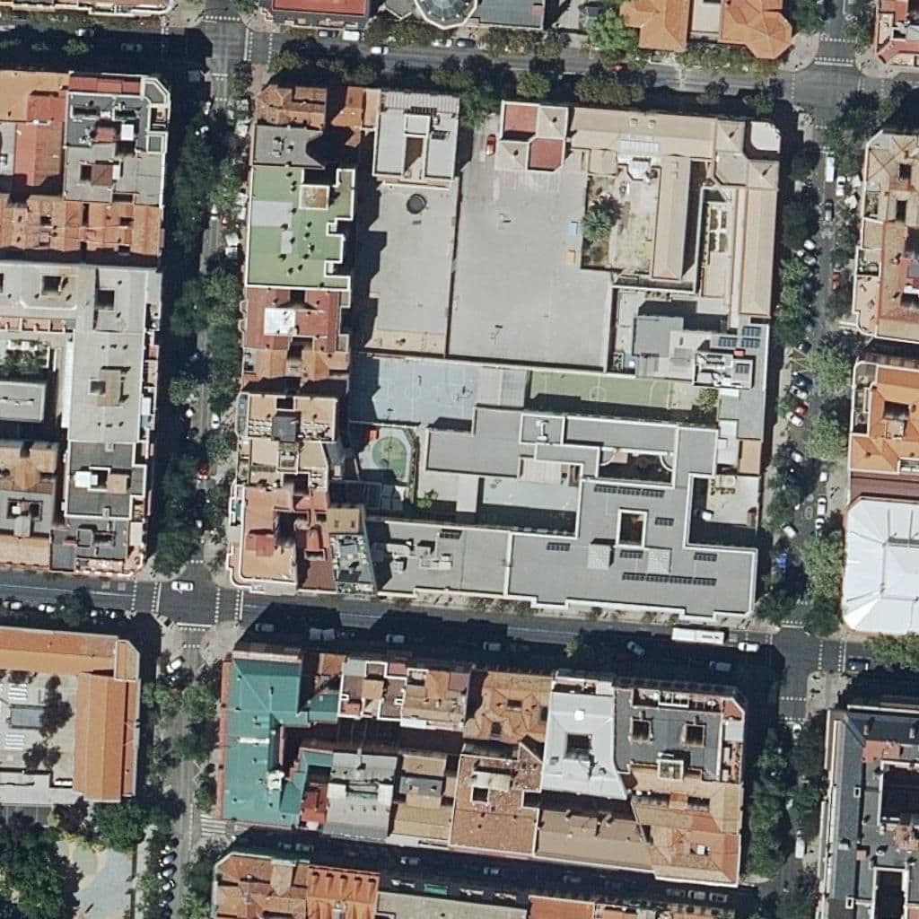 Aerial view of the grounds of St. Alice's Nursery Galileo