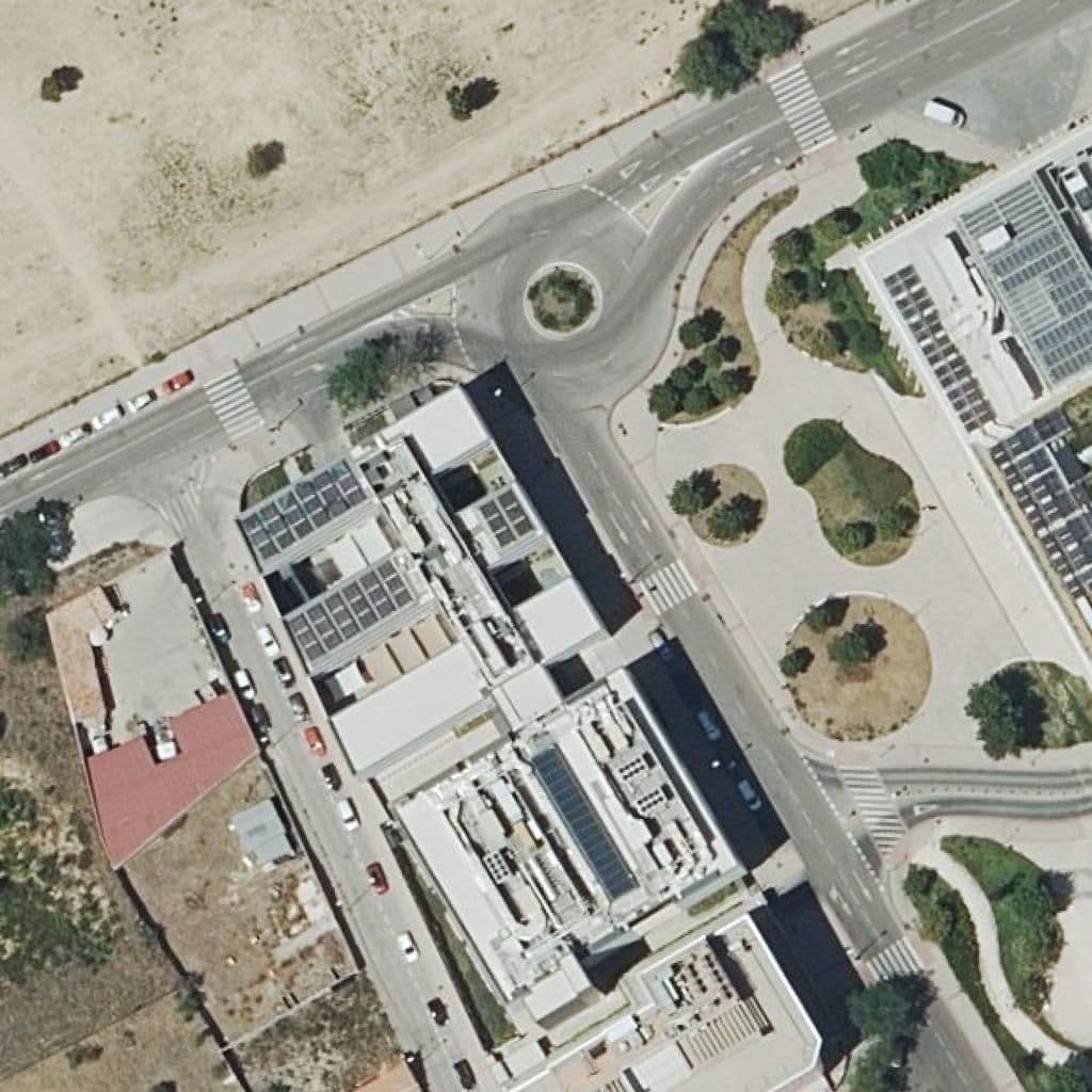 Aerial view of the grounds of La Isla