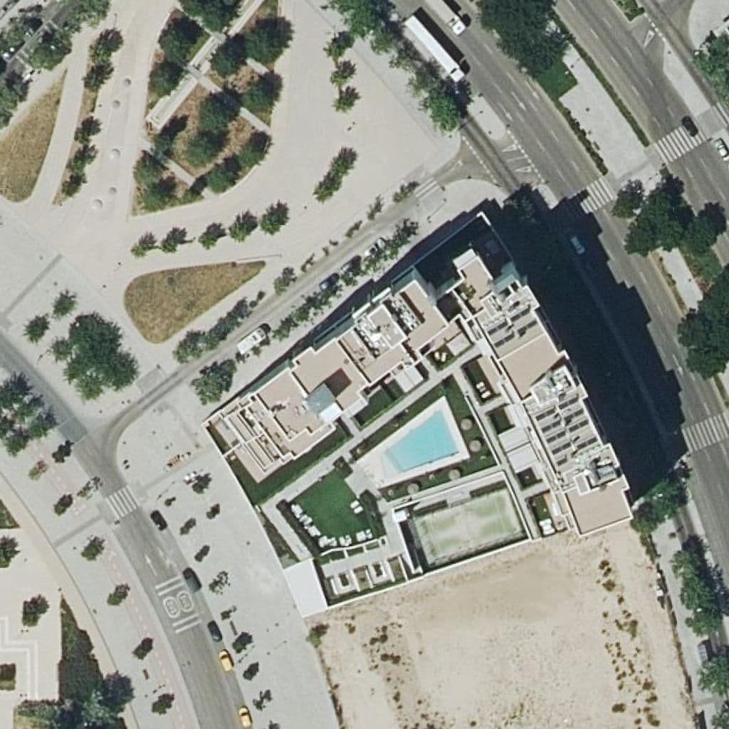 Aerial view of the grounds of Projardin Madiba