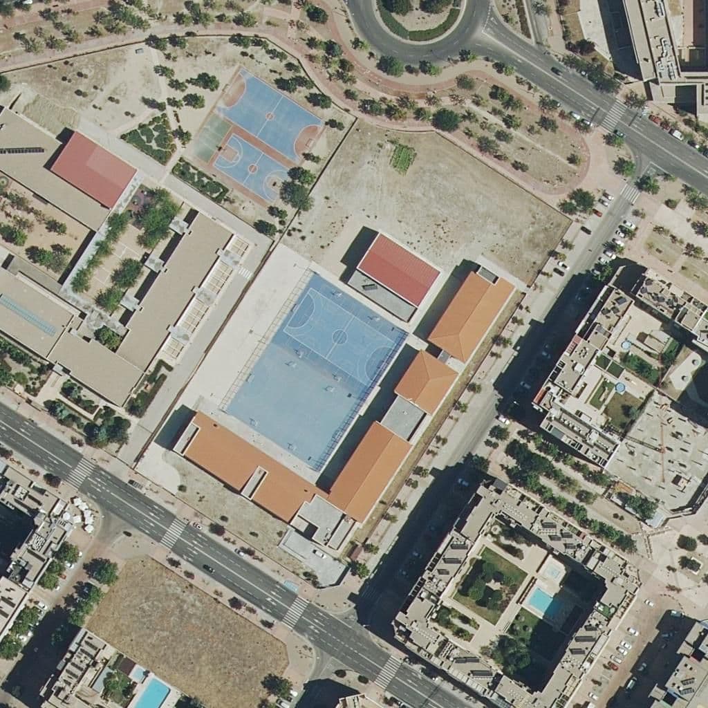 Aerial view of the grounds of Maria Rodrigo
