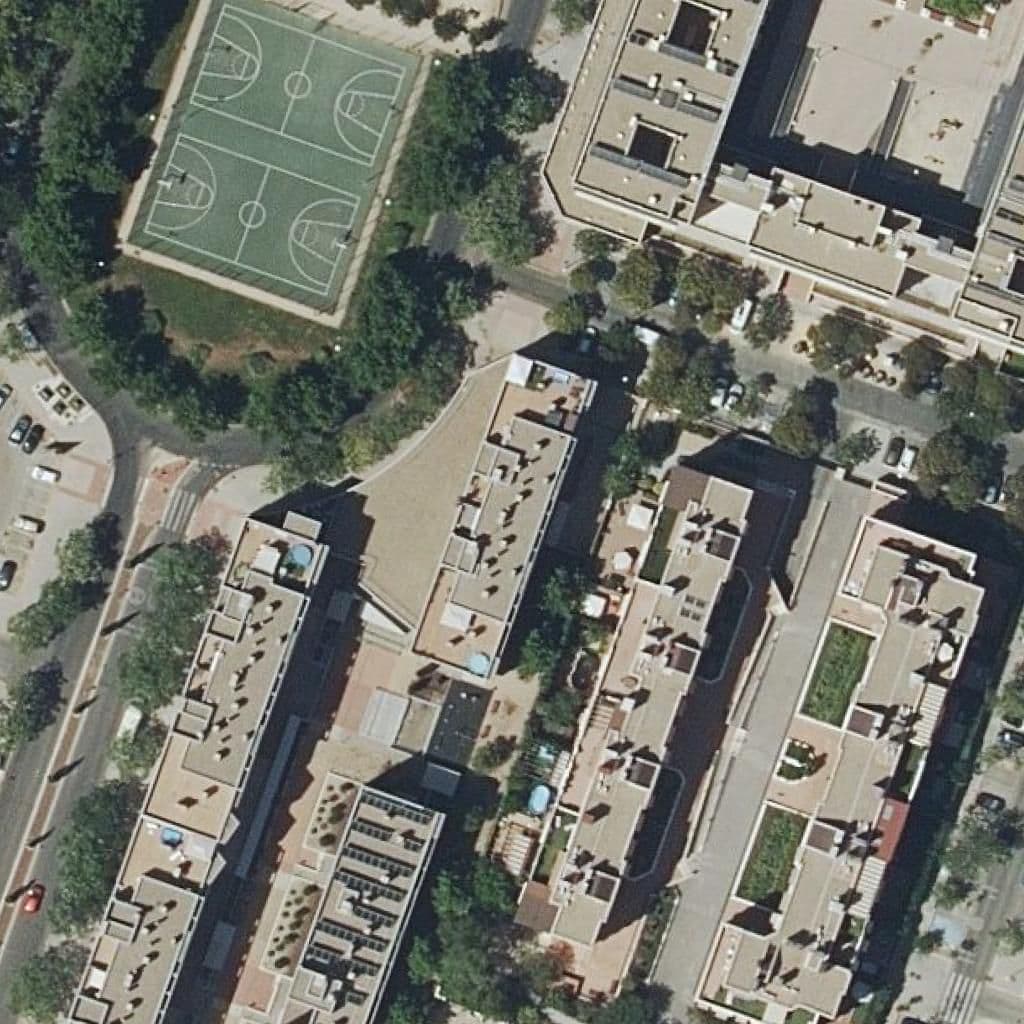 Aerial view of the grounds of Ohana