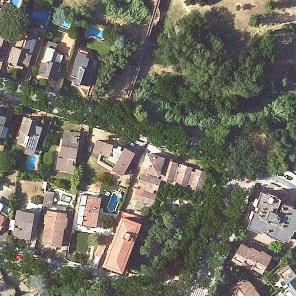 Aerial view of the grounds of Llar D'infants Gargot