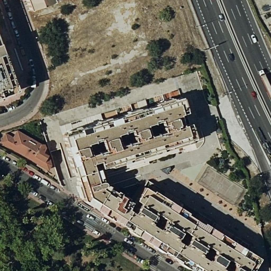 Aerial view of the grounds of Mes Petits