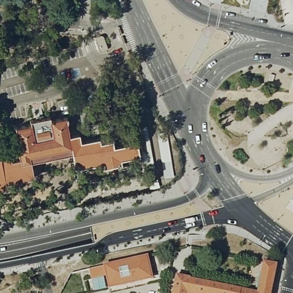 Aerial view of the grounds of Isabel Zendal