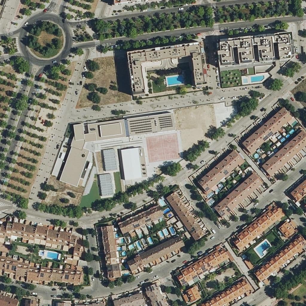 Aerial view of the grounds of Gabriela Morreale