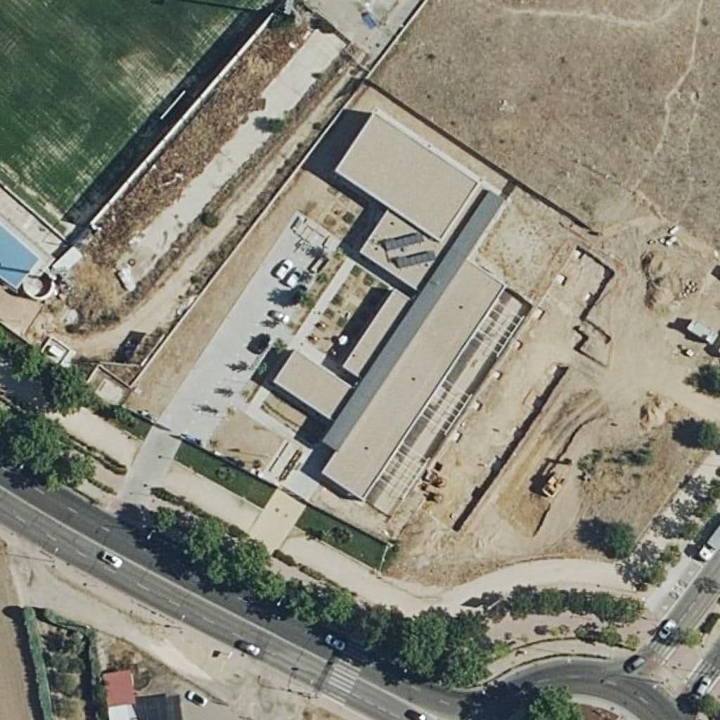 Aerial view of the grounds of Yvonne Blake