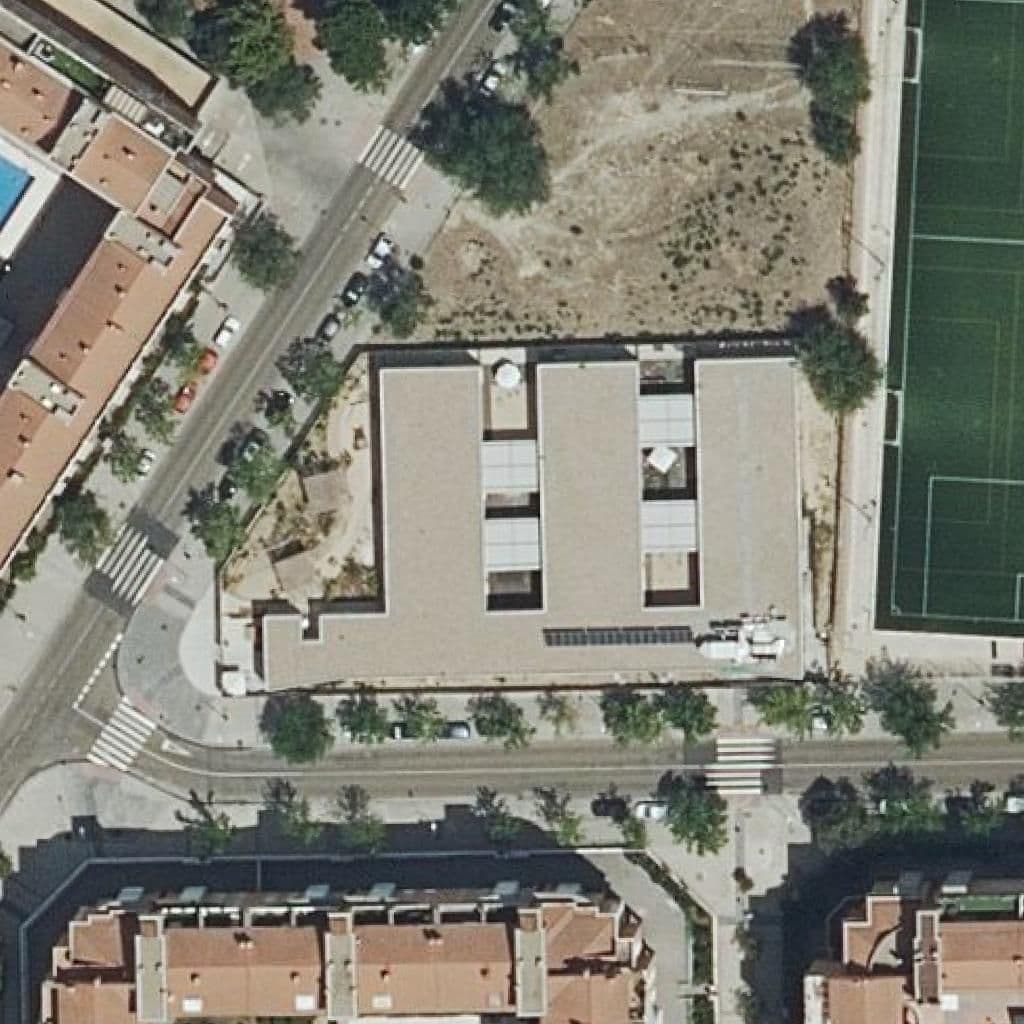 Aerial view of the grounds of Sabina