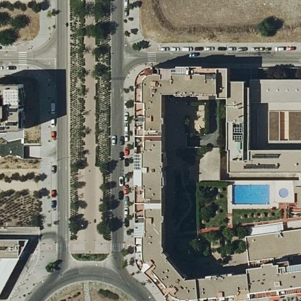 Aerial view of the grounds of Le Petit Itaf