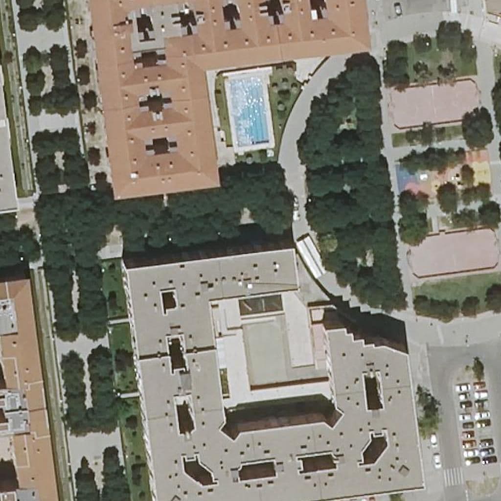 Aerial view of the grounds of Mis Primeros Pasos