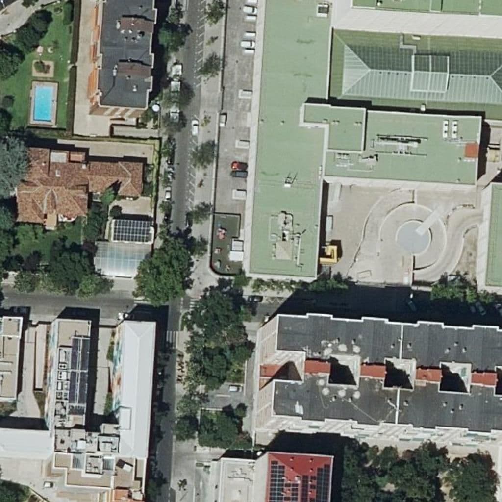 Aerial view of the grounds of Escuela Infantil Delegacion De Economia Y Hacienda