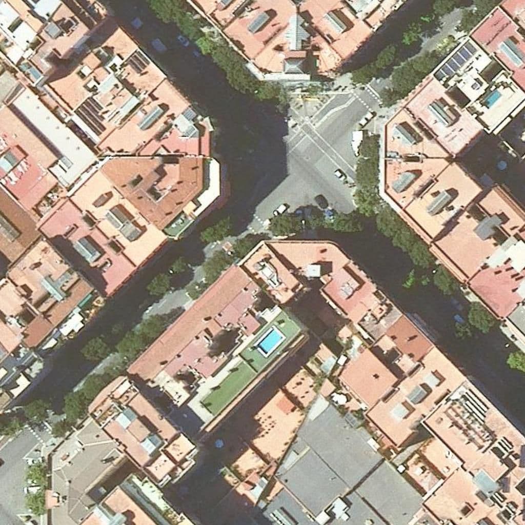 Aerial view of the grounds of Lli Privada Canigó