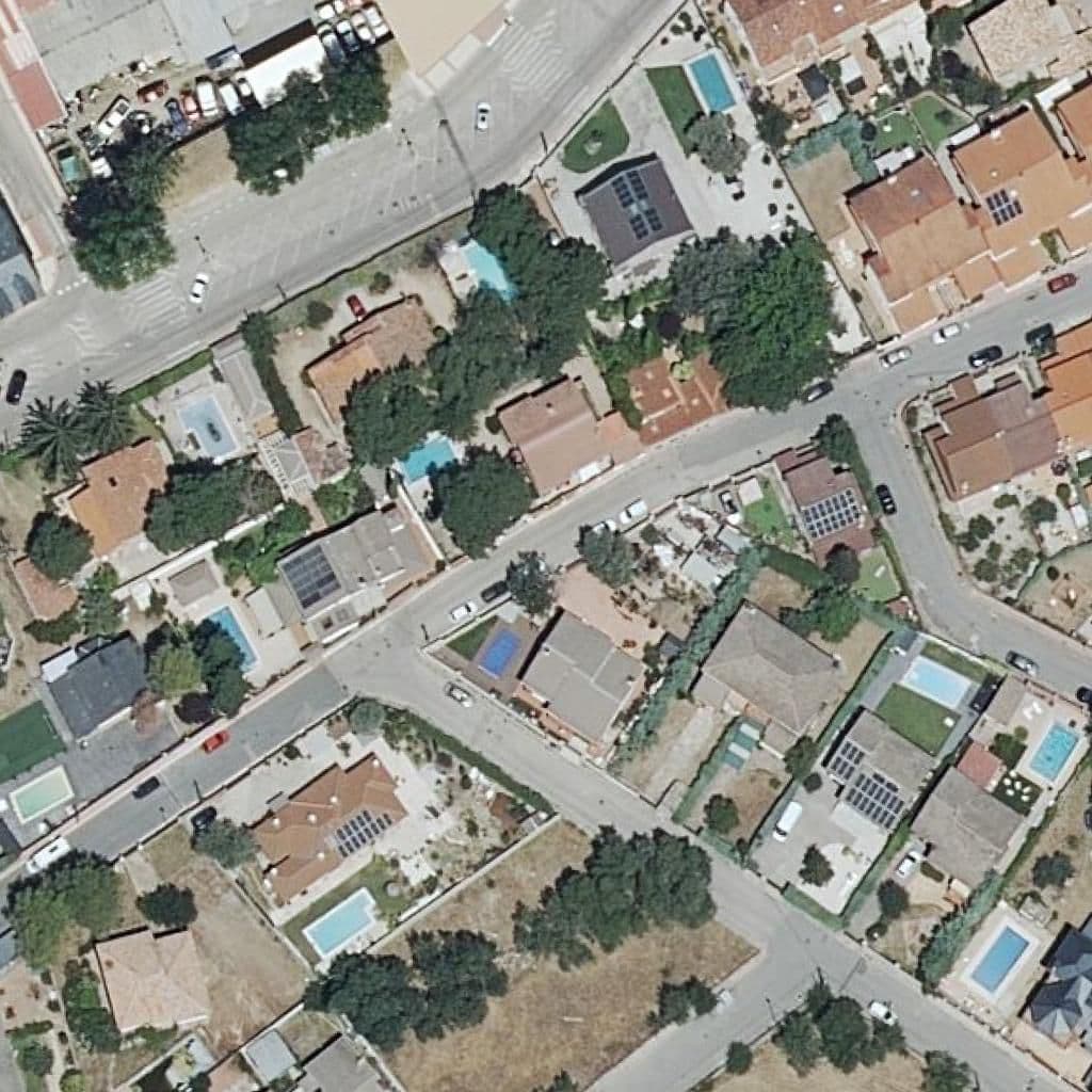 Aerial view of the grounds of El Boalo