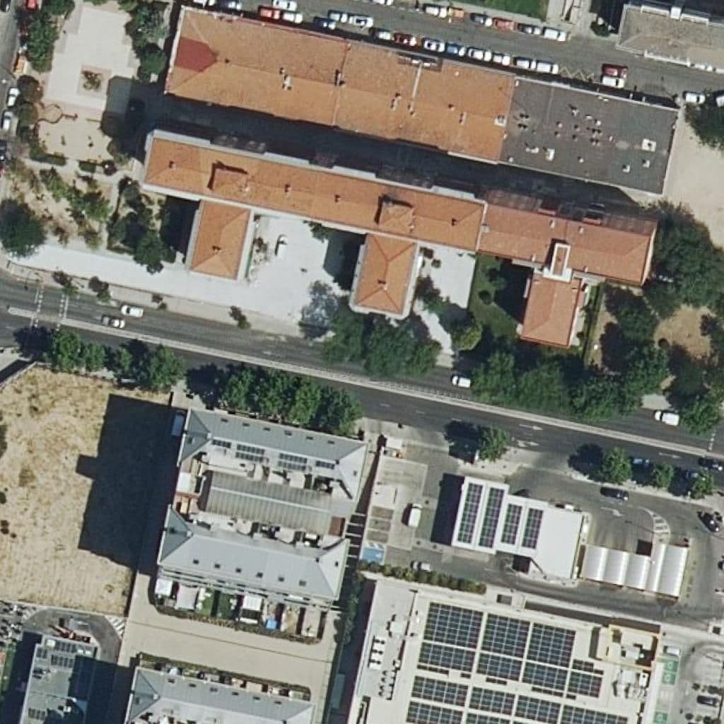 Aerial view of the grounds of Ces Juan Pablo Ii-Cuatro Vientos