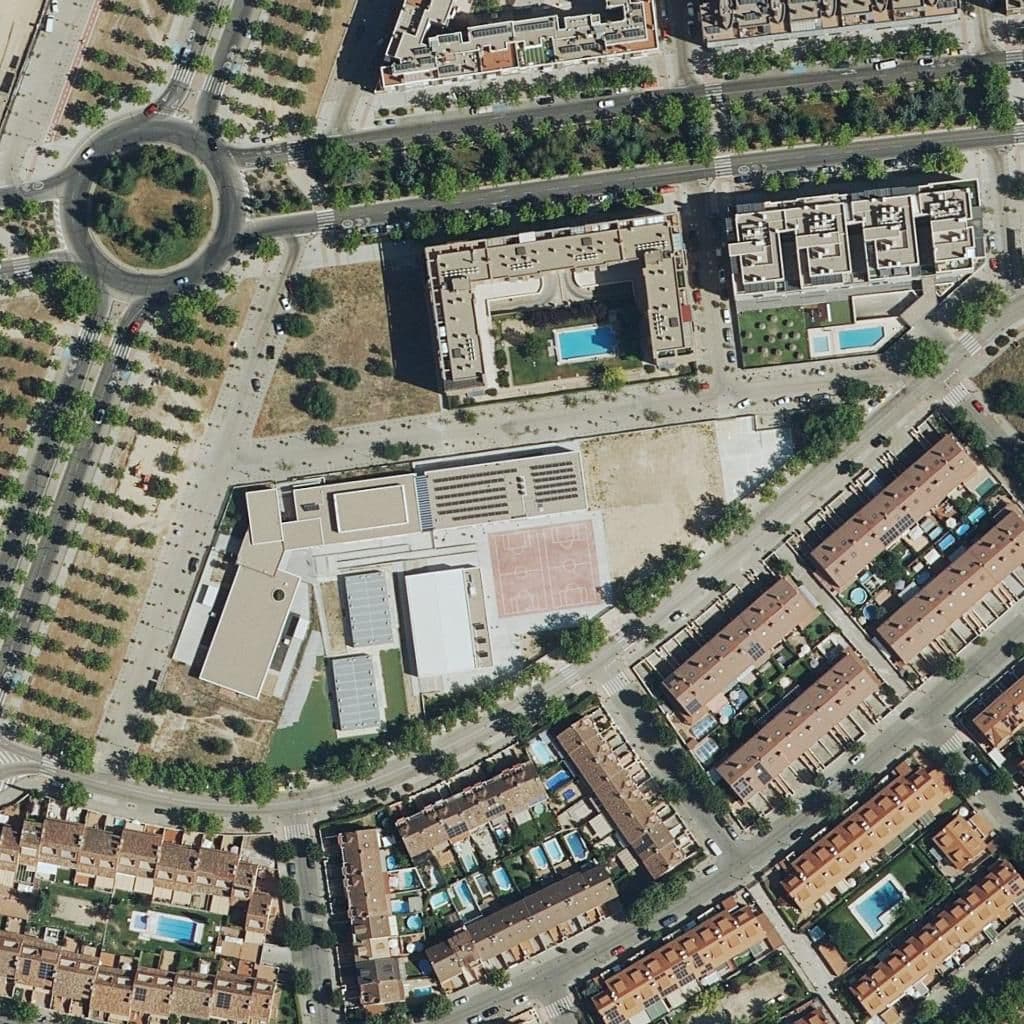 Aerial view of the grounds of Little Bees Las Abejitas