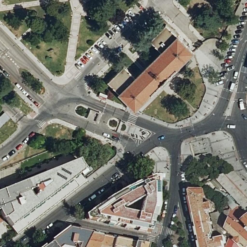 Aerial view of the grounds of Escuela Infantil Hcd Gómez Ulla Csve