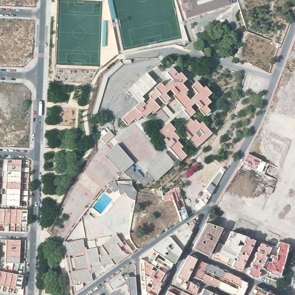 Aerial view of the grounds of Alhadra
