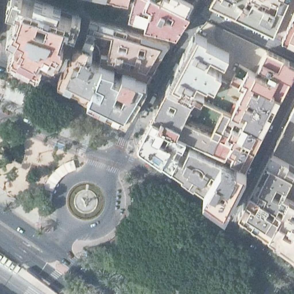 Aerial view of the grounds of Trampolín