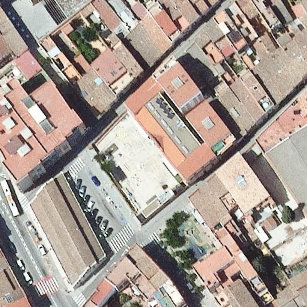 Aerial view of the grounds of Escola Mare De Déu De La Muntanya