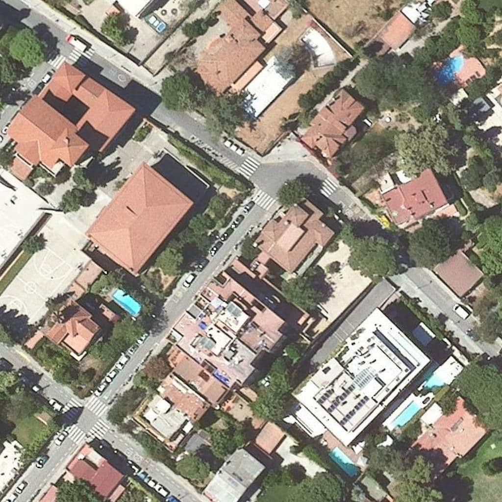 Aerial view of the grounds of Decroly