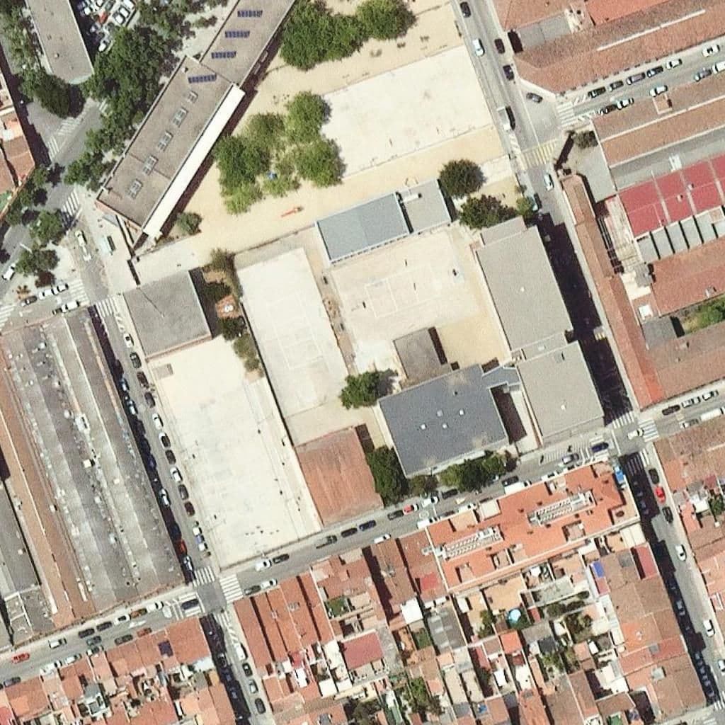 Aerial view of the grounds of Institut Pau Vila