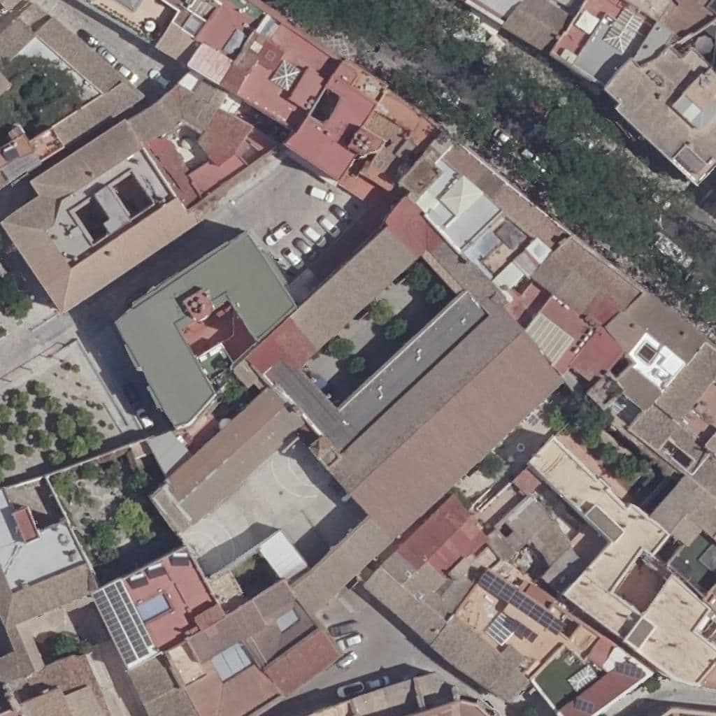 Aerial view of the grounds of San José