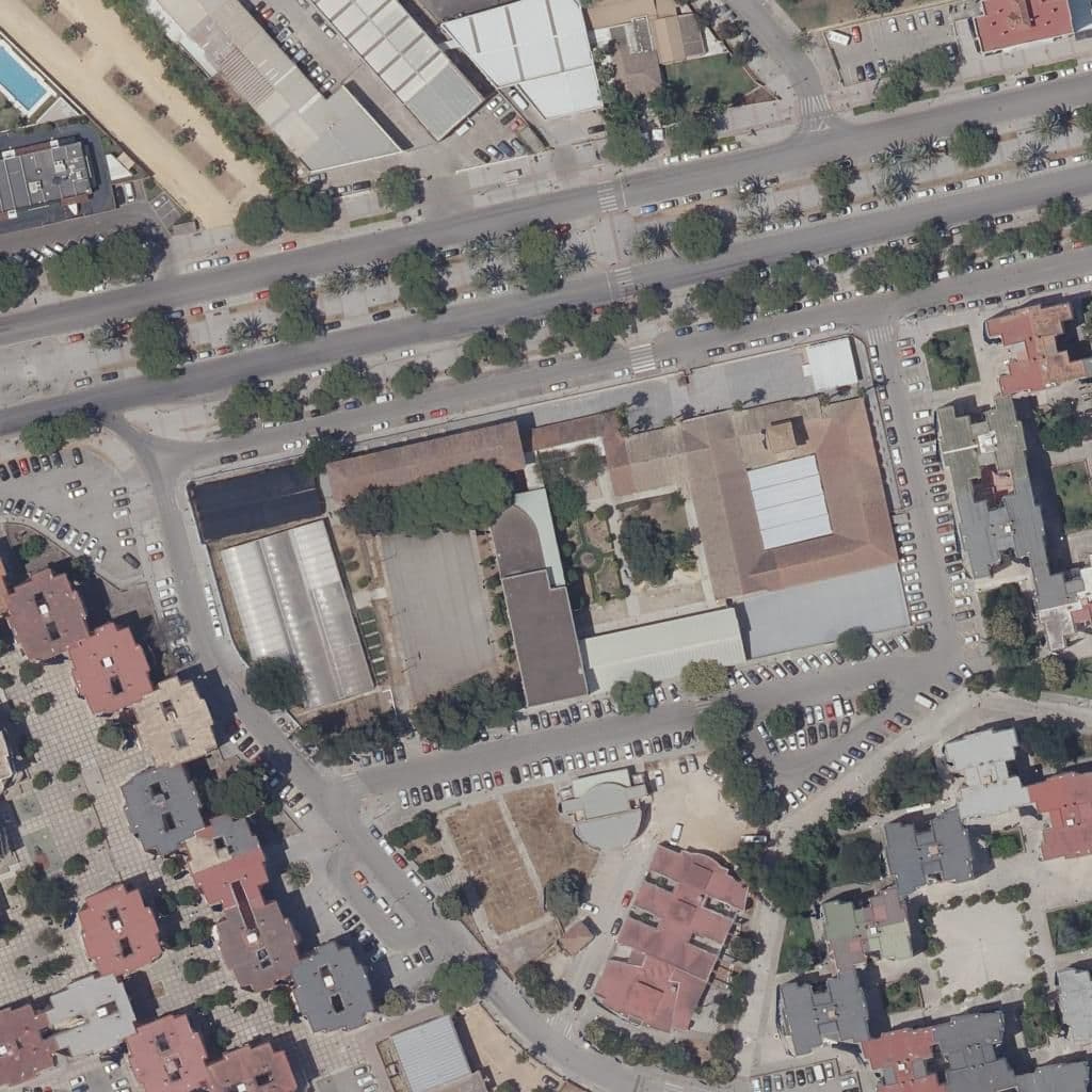 Aerial view of the grounds of La Granja