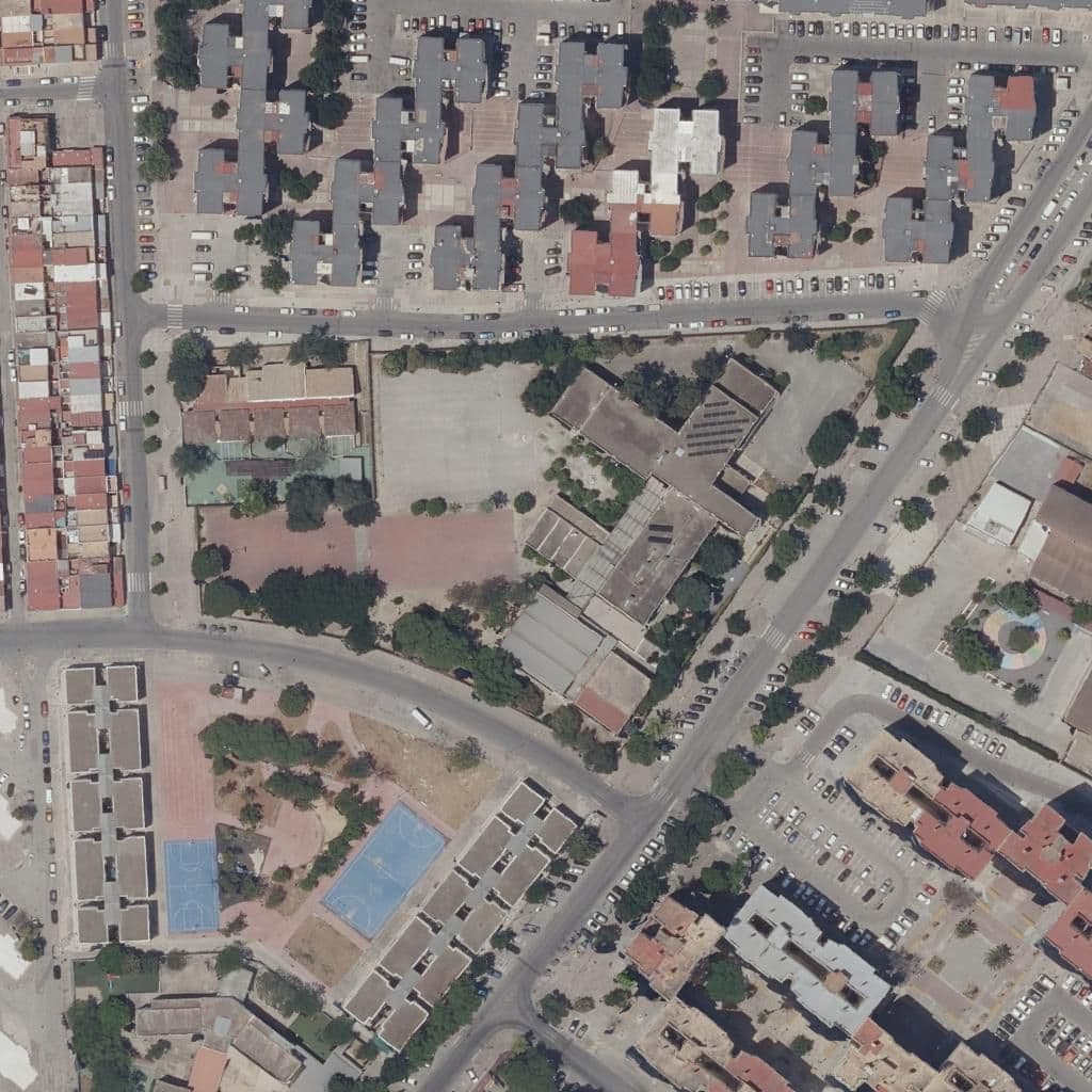 Aerial view of the grounds of Rocinante